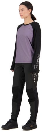 TARN WIND Damen-Merino-Langarmshirt mit Windschutz / shark/black / XS