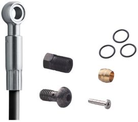 SM-BH90SBLS Bremsleitungs-Set mit langem Kühlelement für 4-Kolben-Bremsen / schwarz / 1700mm