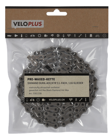 PRE-WAXED-KETTE / silber / Shimano  Dura-Ace/XTR 11fach, 116 Glieder
