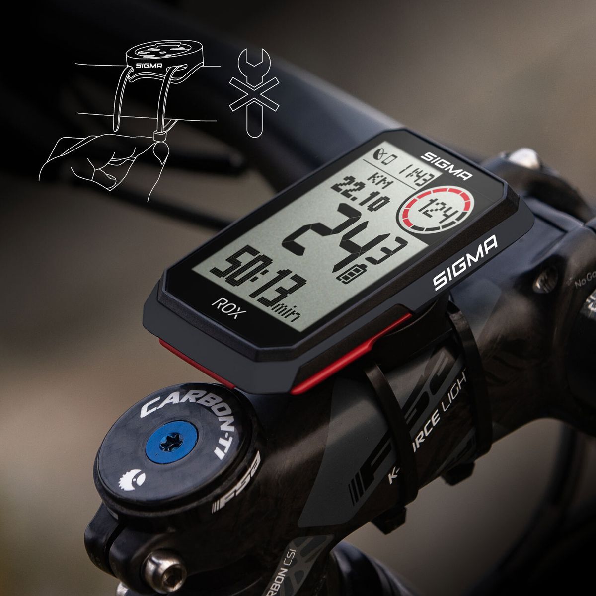 ROX 4.0 Velocomputer mit GPS / schwarz
