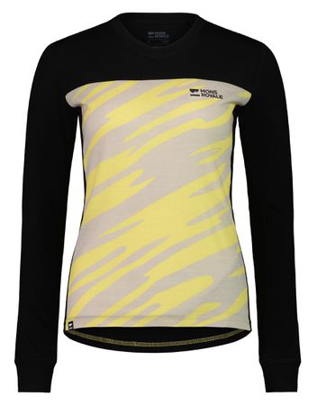 REDWOOD ENDURO Damen-Langarmshirt / limelight camo/black / L