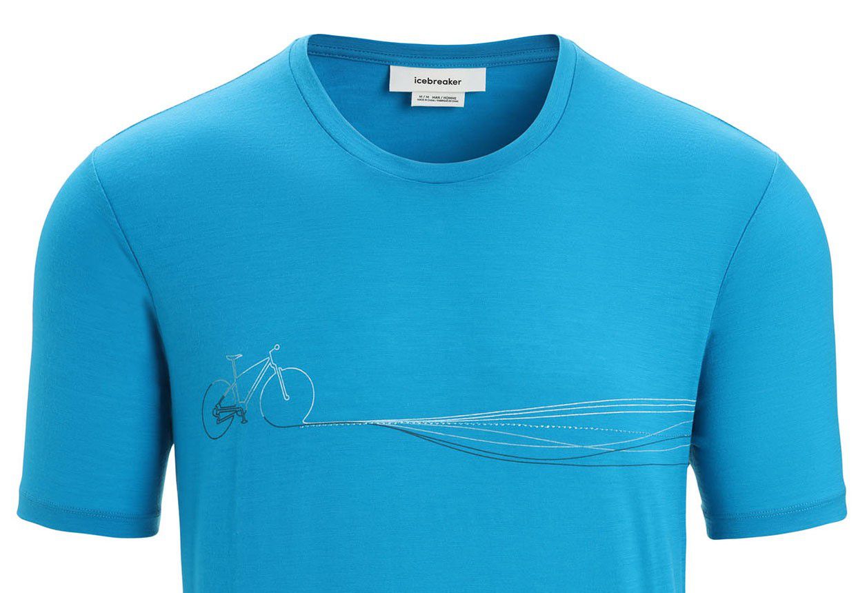 TECH LITE II CADENCE PATHS Herren-Kurzarmshirt / geo blue / XL