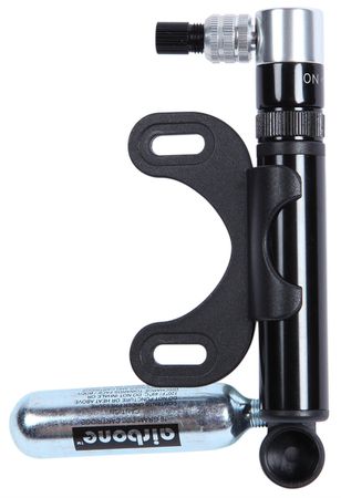 DUAL Minipumpe mit CO2-Adapter und CO2-Patrone / schwarz