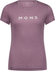 ICON Damen-Merino-Kurzarmshirt / mauve / L