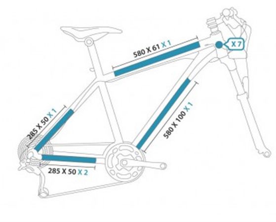 PACK L, matt transparent, Rahmenschutz-Set mit 12 Kleber