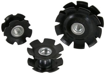 STERNMUTTER (KRALLE) 1"/1-1/8"/1.5" für Ahead-Gabelschaft / schwarz / 1 1/8 Zoll