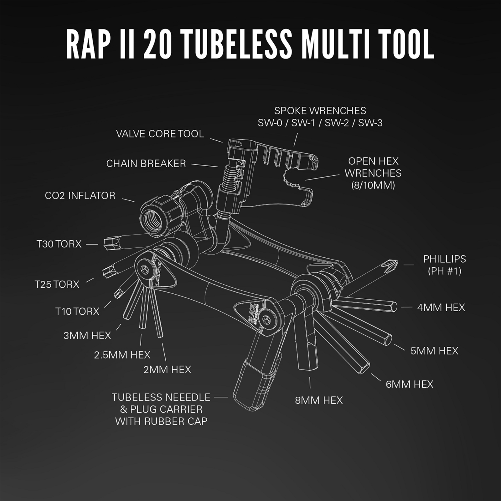 RAP Ii - 20 Tubeless / black / one size
