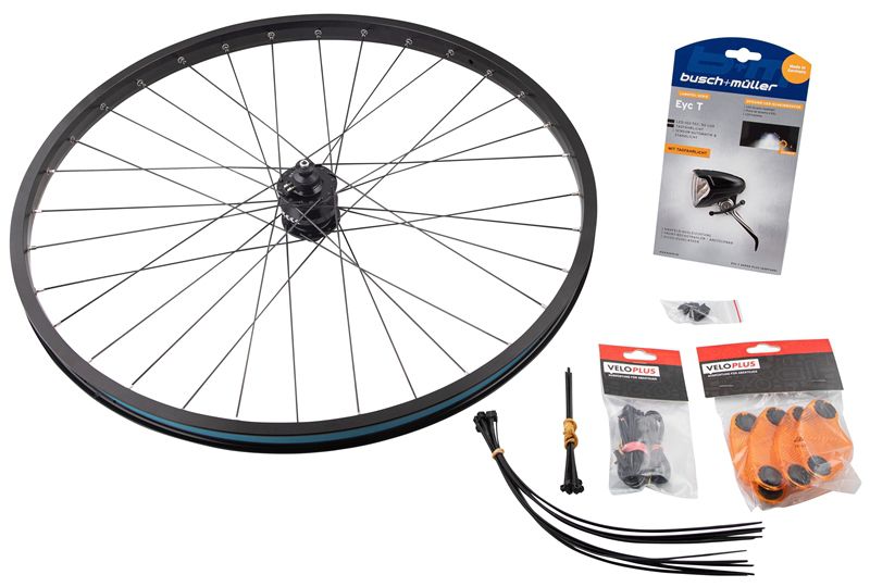 LUMEX DYNAMO Vorderrad inkl. Lichtset / 26", RHYNO 32L, SP PV-8