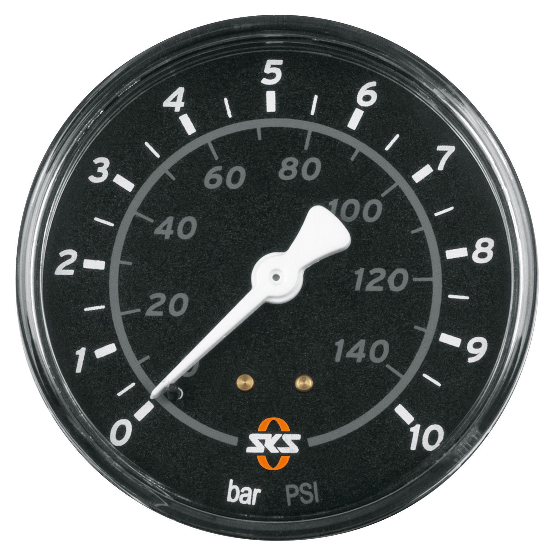 Manometer Q63 mm 10 bar / schwarz