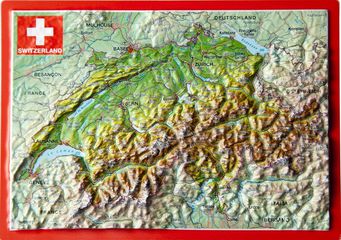 GEORELIEF SCHWEIZ 3D-Postkarte