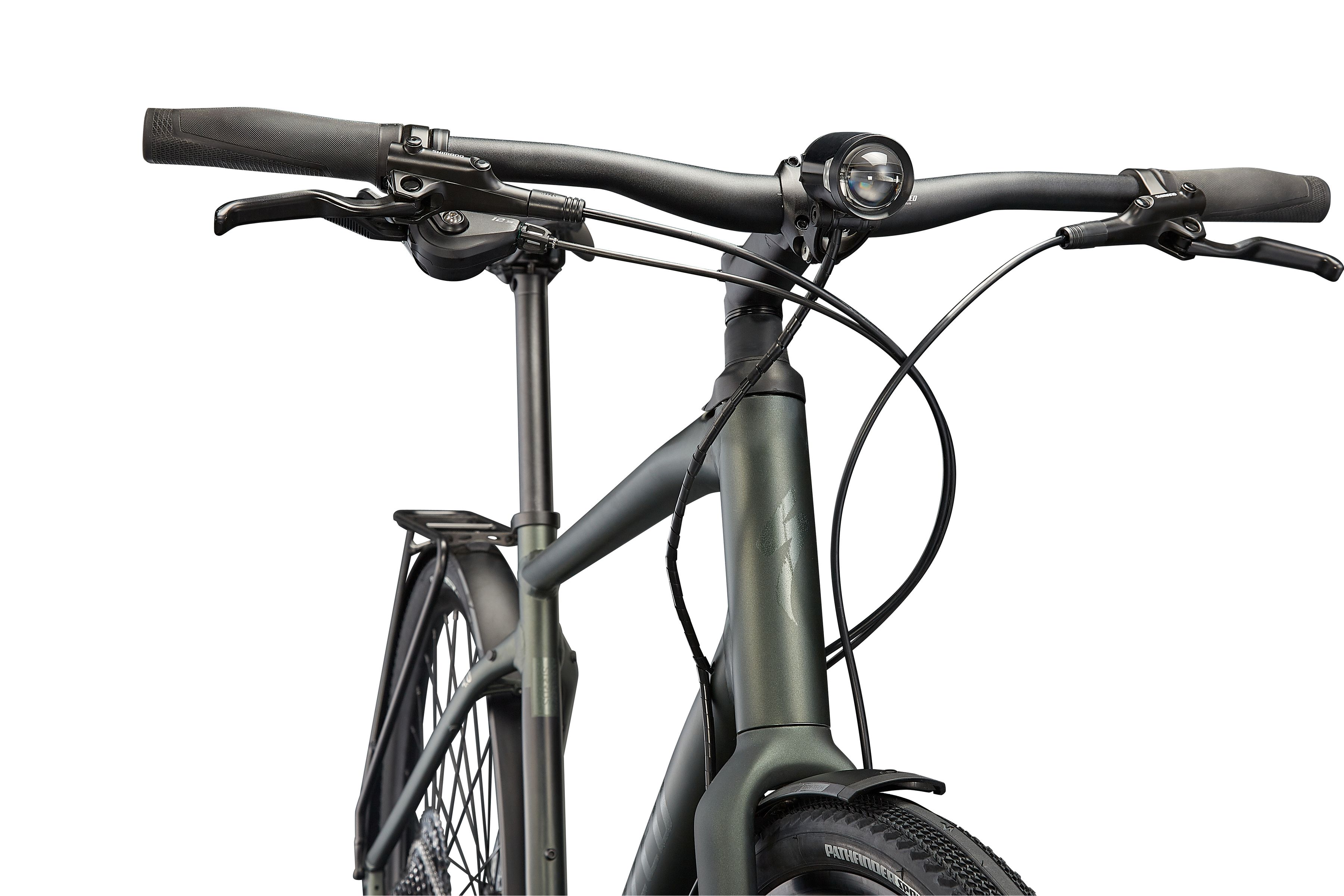 SIRRUS X 4.0 EQ City- und Alltagsvelo / satin oak green metallic black reflective / L