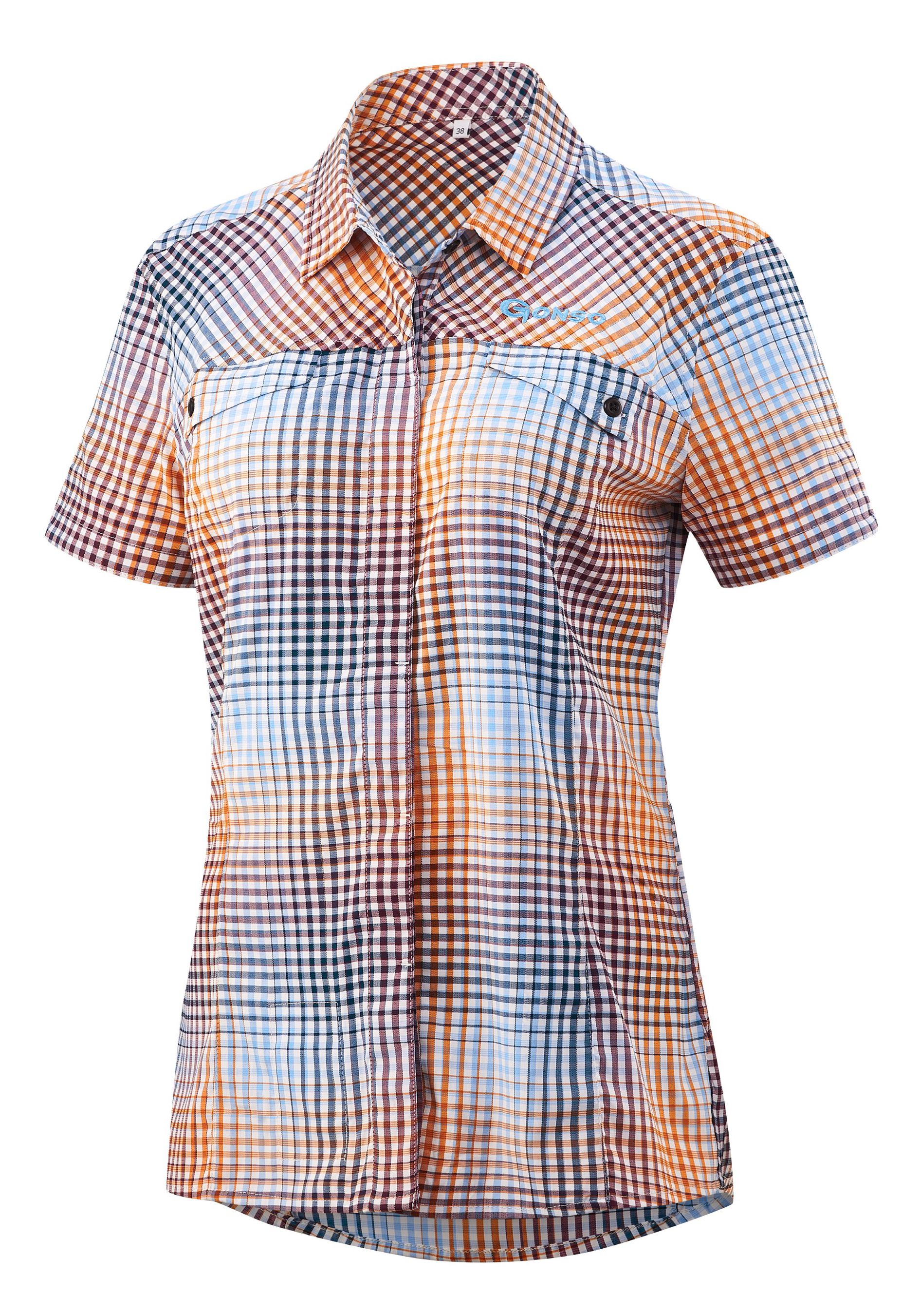 ARENDA Damen-Kurzarm-Bikebluse / insignia check / 36