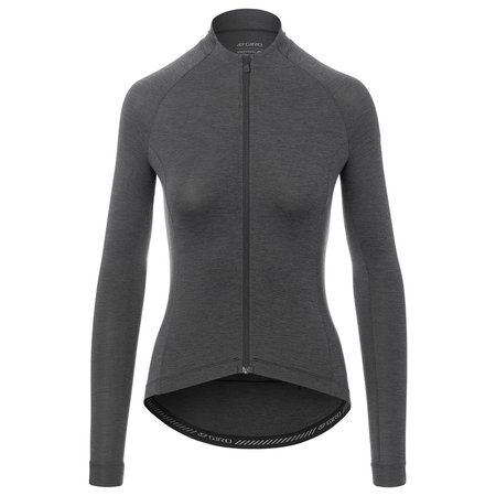 NEW ROAD Damen-Gravel-Langarmtrikot / charcoal heather / XS