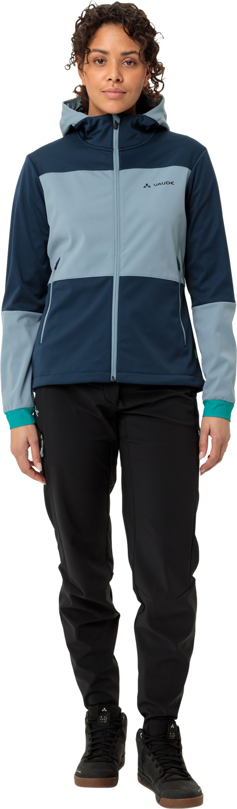 QIMSA Damen-Softshelljacke / dark sea / 42