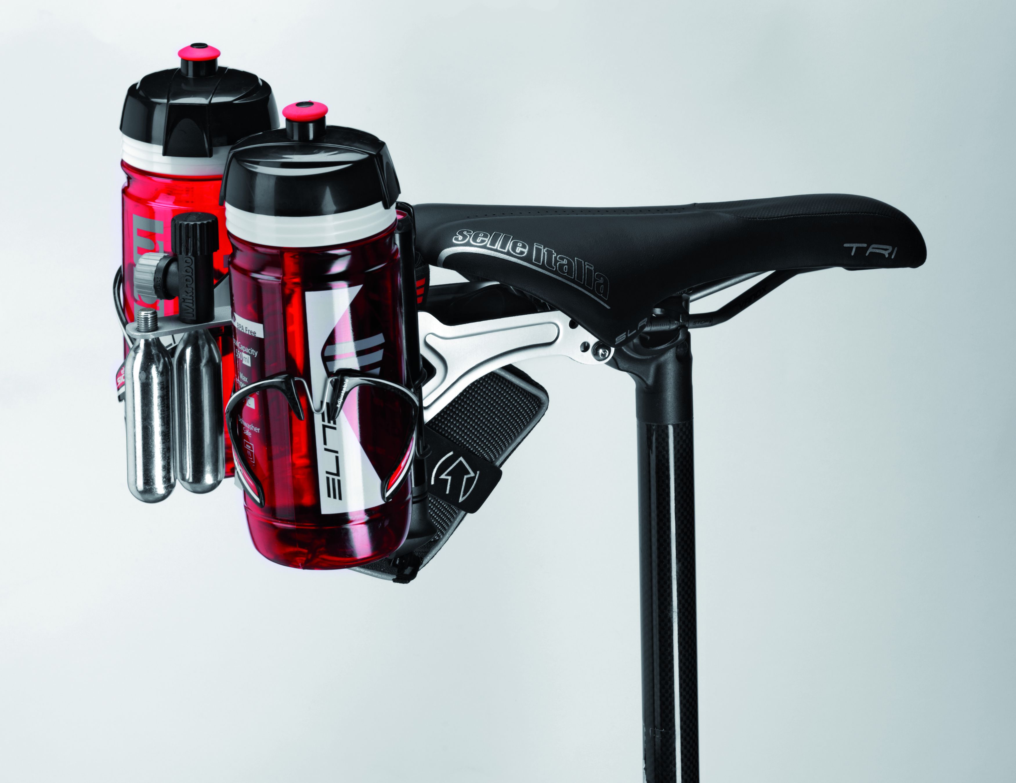 Bidonhalterbefestigung Skekane Alu schwarz / schwarz