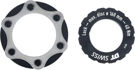 CENTER LOCK ADAPTER, 12mm / schwarz / Road, Disc max. 160mm