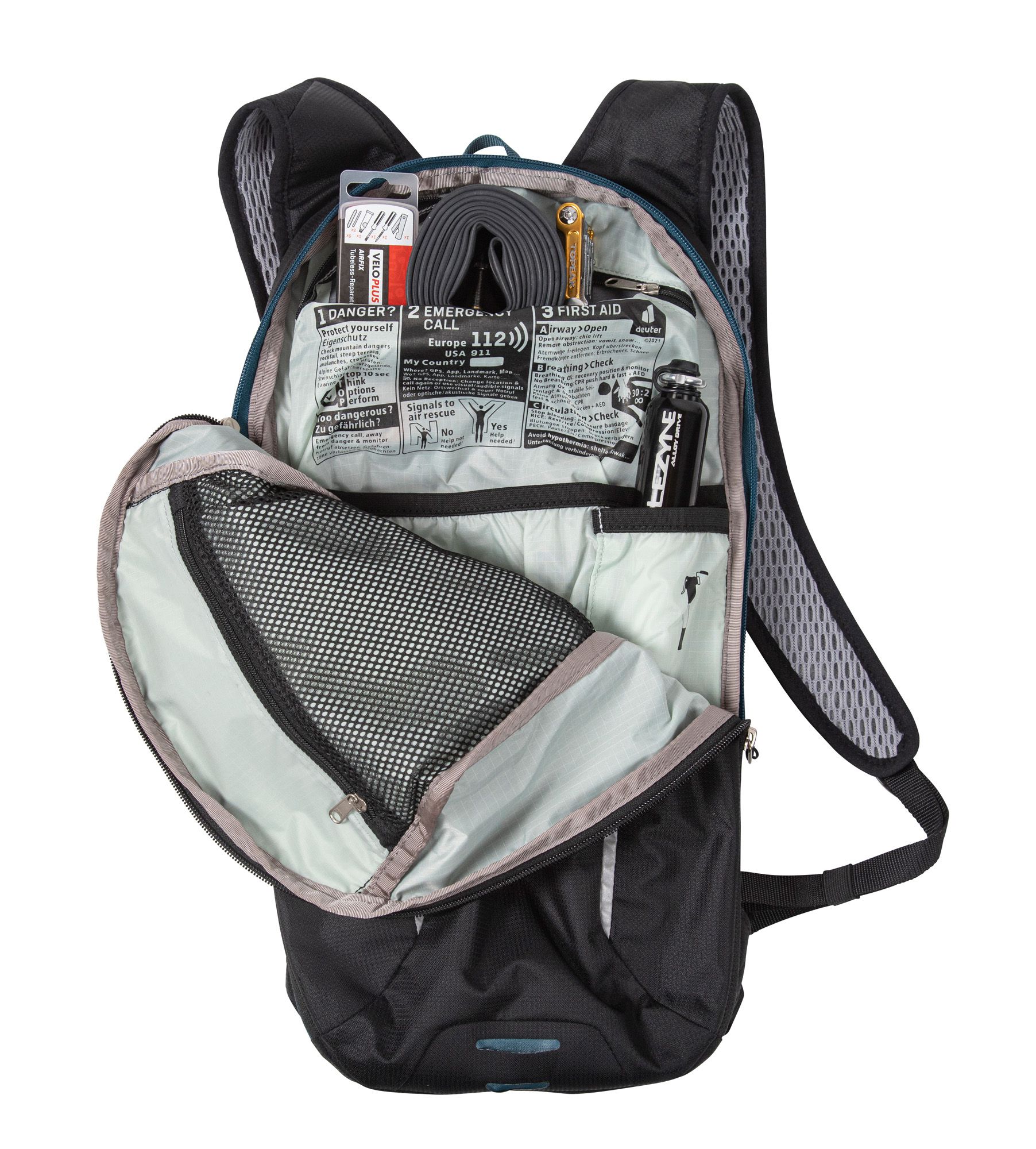 SERTIG 7 Rucksack, 7l / schwarz/petrol / 7l