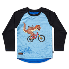 Dino Windproof Kids MTB Jersey / blue / 6 Y