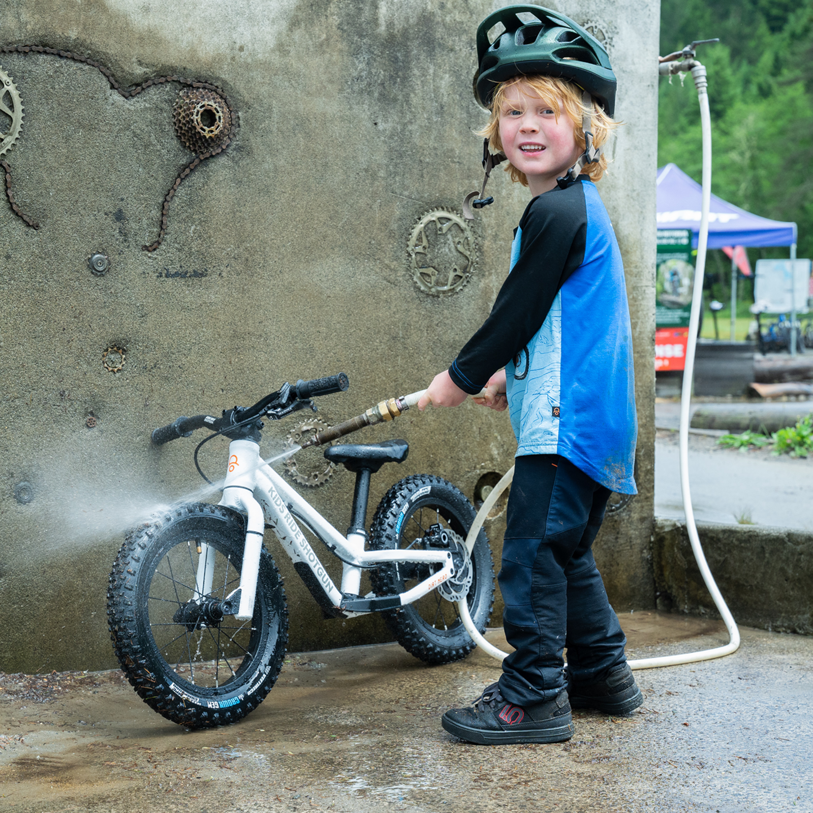 Dino Windproof Kids MTB Jersey / blue / 2 Y