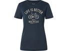 BETTER BIKE Damen-Merino-Kurzarmshirt / blueberry/feather / XL