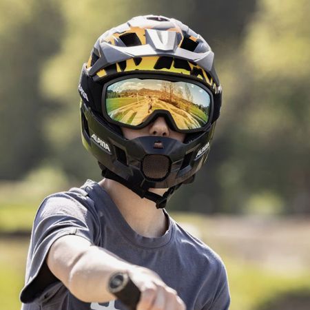 RUPI Kinder-Vollvisierhelm / fading-neon matt / onesize (50-55cm)