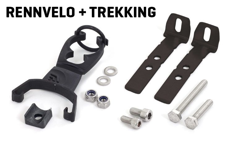 ZWEITBEFESTIGUNGS-HALTER für VIPER Schutzbleche / silber / MTB + KINDERVELO 16''