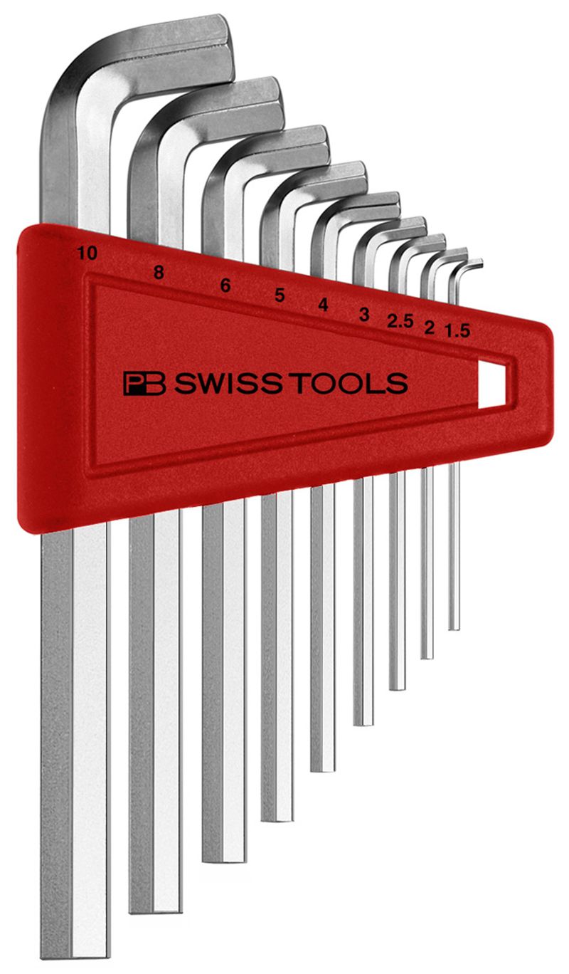 SHORT Inbus-Set, 100°, Stiftteil kurz / silber