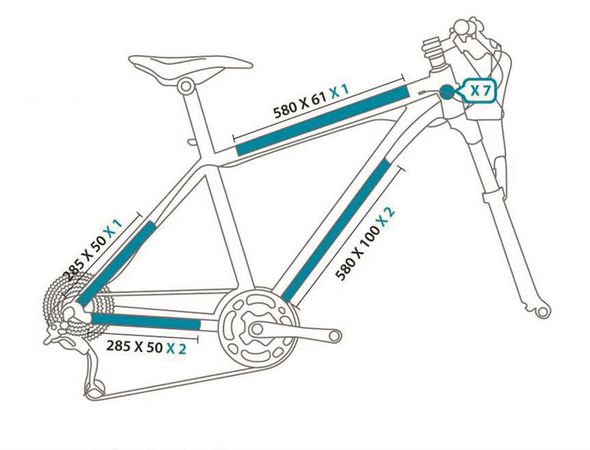 PACK XL, matt transparent, Rahmenschutz-Set mit 13 Kleber