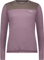 DIVERSION Damen-Merino-Langarmshirt / mauve/iron / L