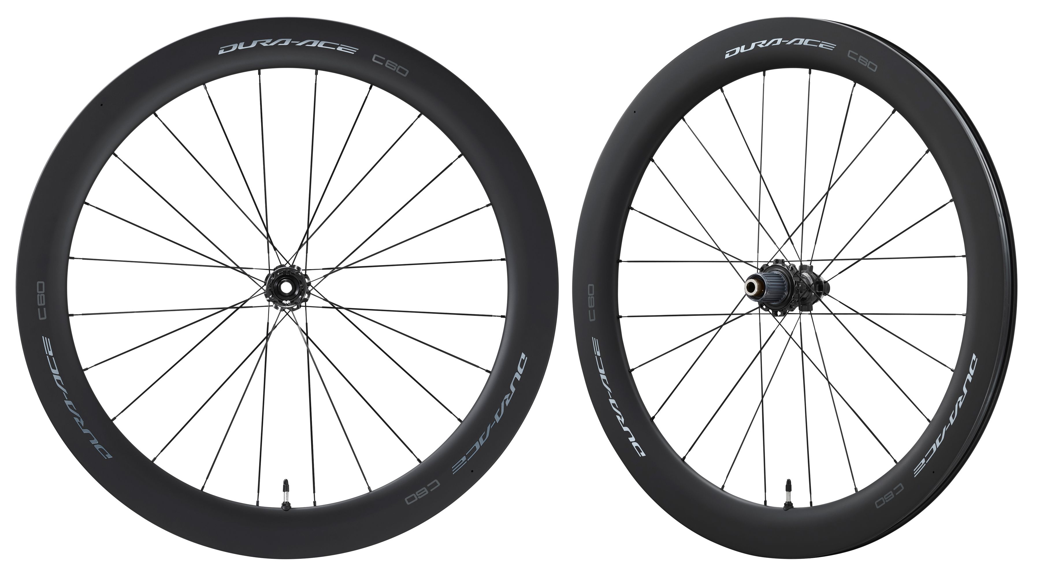 Road Radsatz Dura-Ace WH-R9270-C60 Tubless Disc / Schwarz / Laufradsatz, 12 mm/12 mm, 100mm/142mm, 12
