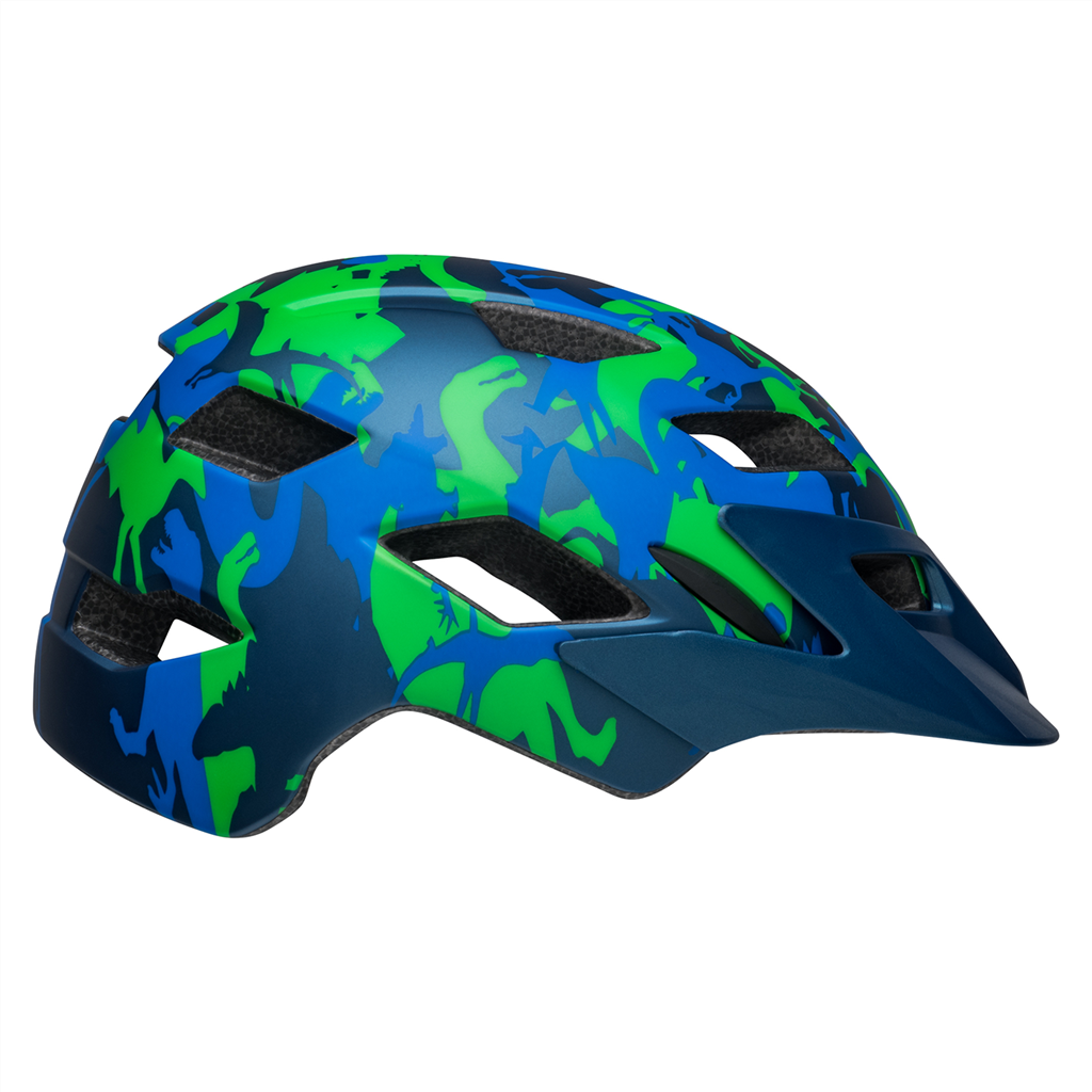 Sidetrack Youth MIPS Helmet , matte blue camosaurus - Hauptansicht