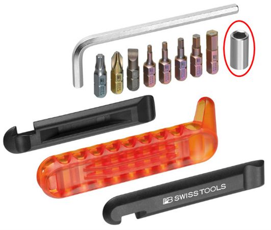 BIKETOOL 470 BITHALTER, 5mm/ Standardbit, Metall / blau