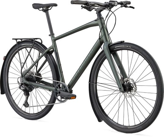 SIRRUS X 4.0 EQ City- und Alltagsvelo / satin oak green metallic black reflective / L