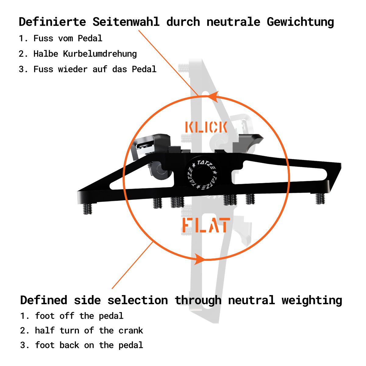 TWO-FACE2 Kombipedale / schwarz / 98 x 105mm