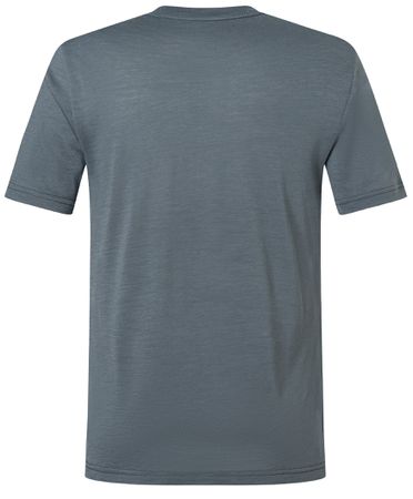 BICYCLE NOMAD BIO Herren-Kurzarm-Merino-Shirt / turbulence blue/vintage khaki melange / M
