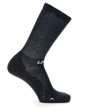 CYCLING AERO WINTER SOCKS / black white / 35-38