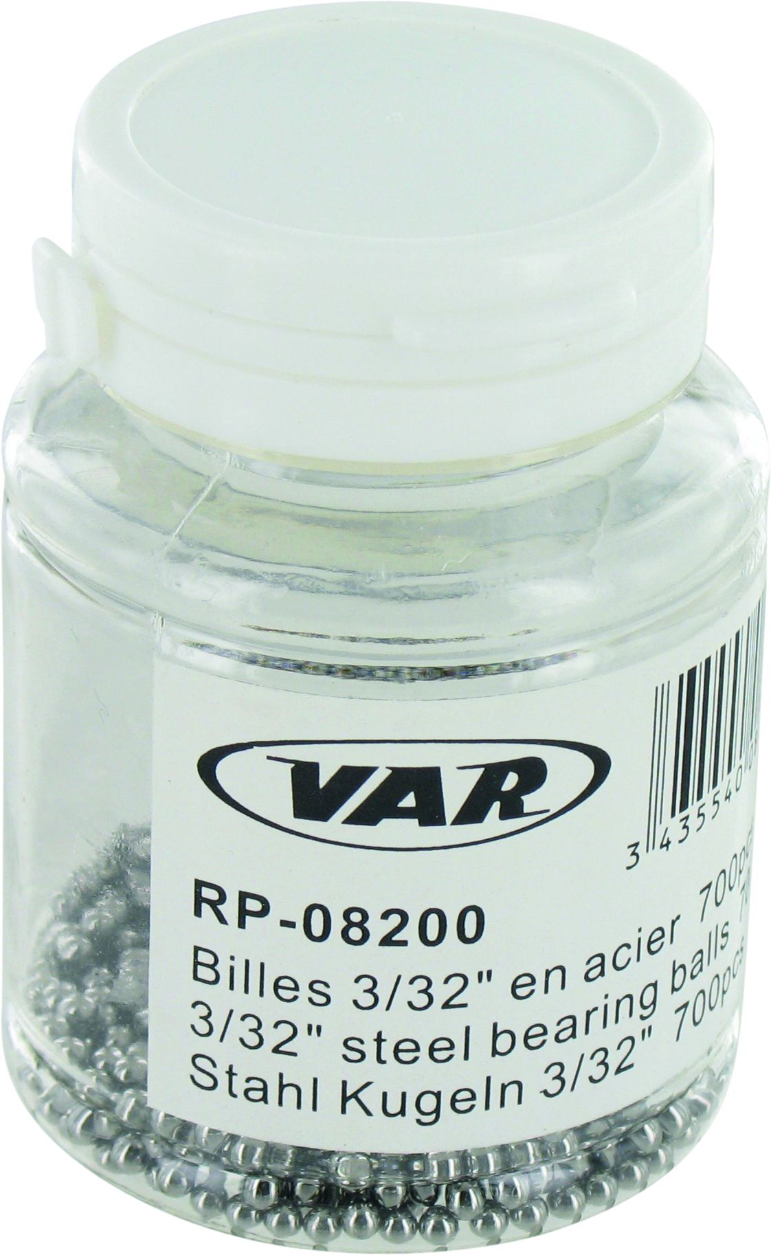 Stahlkugeln / silber / 3/32" = 2,38mm, 700 Stück