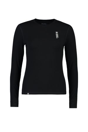 CASCADE Damen-Merino-Langarmshirt / black / M