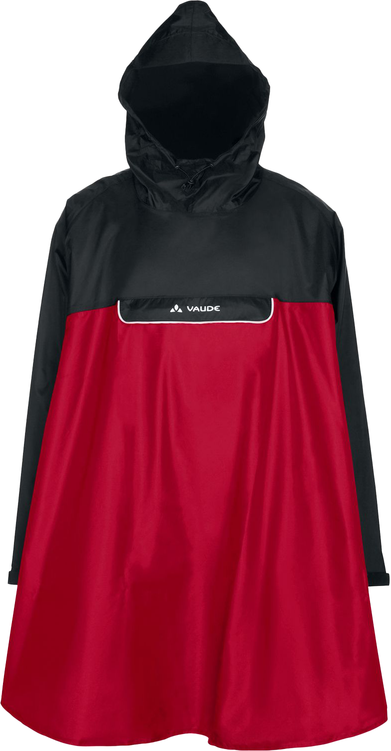 VALERO Unisex-Regenponcho / red/black / M