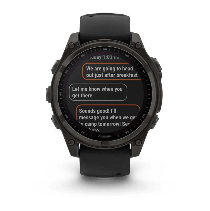 FENIX 8 SOLAR SAPPHIRE Multisportuhr / carbongrau / 47mm Sapphire, 22mm Armband