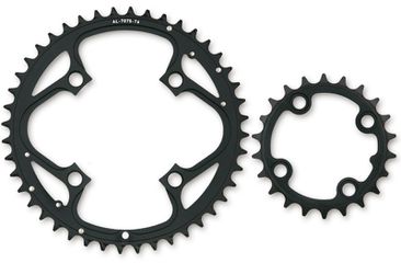 NOIR/STYLO/FIREX 4arm-Kettenblätter Alu 9fach / schwarz / 44 Z/L 104mm