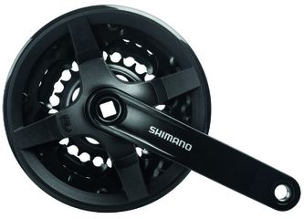 Kettenradgarnitur FC-TY301 Triple 6/7/8-Gang Junior / schwarz