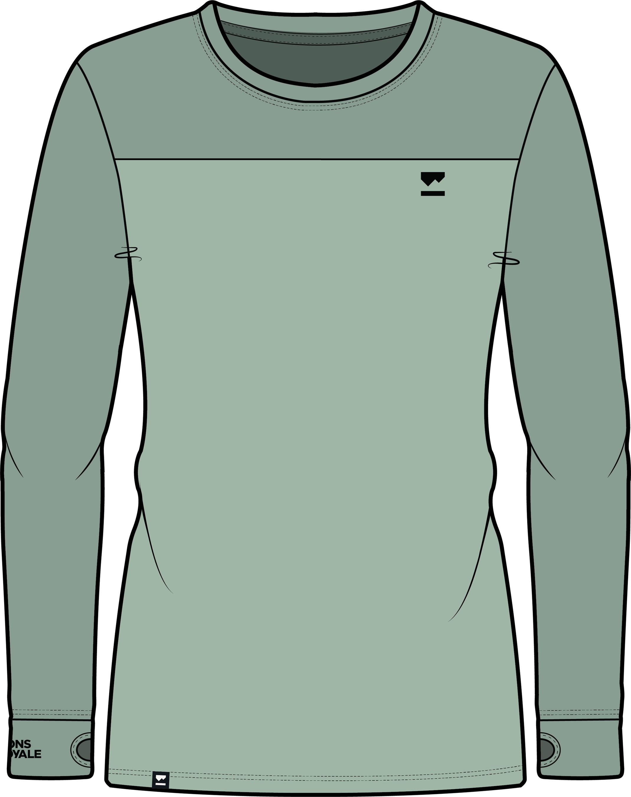 YOTEI BF Damen-Merino-Langarmshirt / glacier/dew / XS