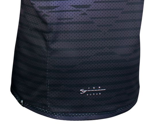 SCRUB Damen-Kurzarmshirt / black / 34