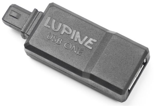 USB ONE Steckverbinder für LUPINE-Akkus / schwarz / USB-A zu USB