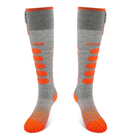 SAVIOR Ski Socks Bluetooth Montreal grey-orange / XL