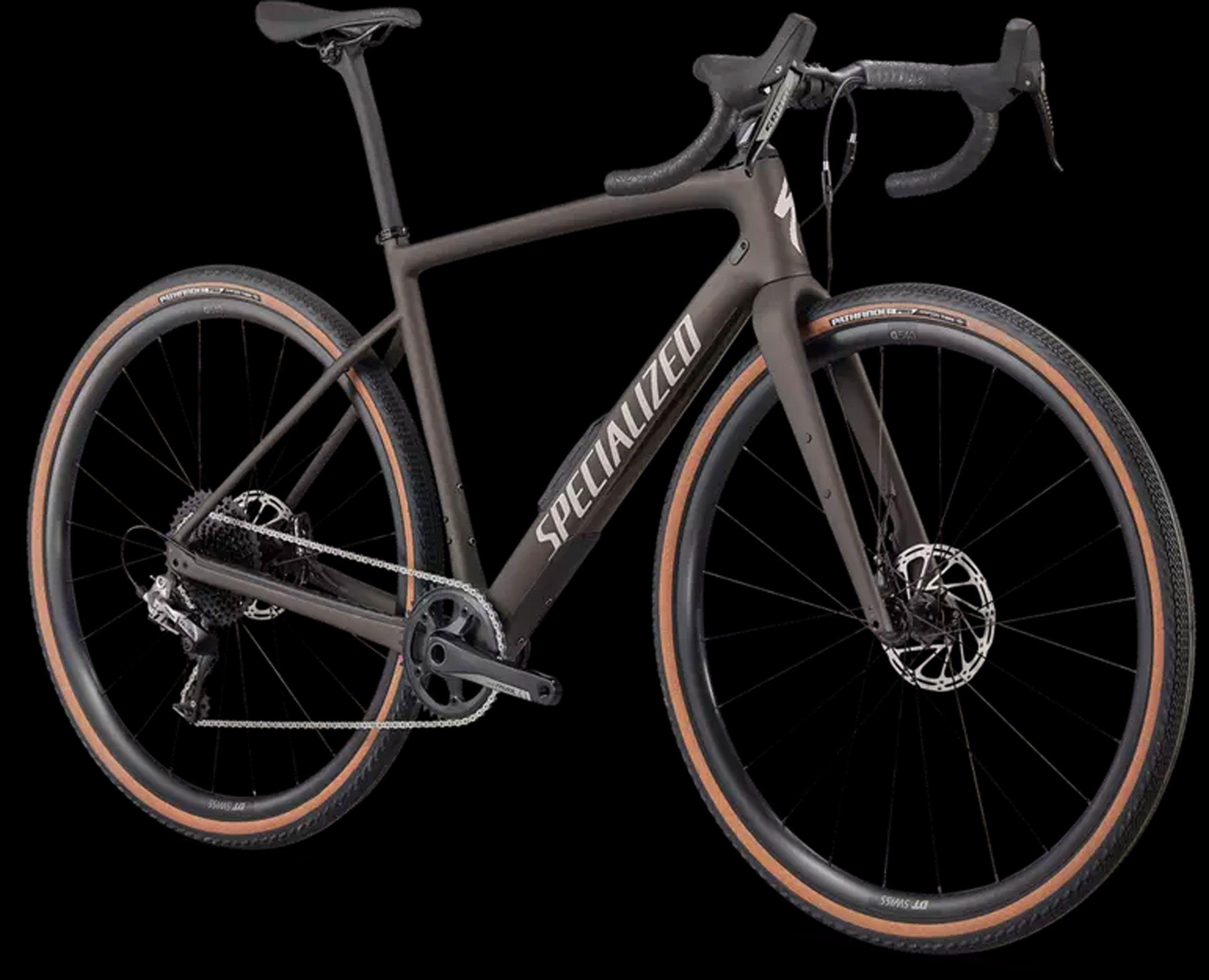 DIVERGE COMP CARBON Gravelbike / satin gunmetal white chrome clean / 49 CM