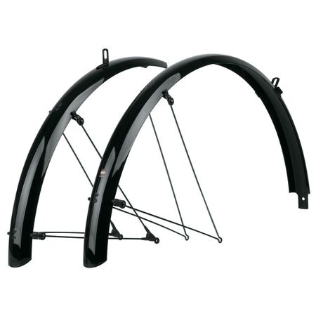BLUEMELS BASIC Schutzblech-Set für Festmontage (26", 28") / schwarz / 28" 35mm