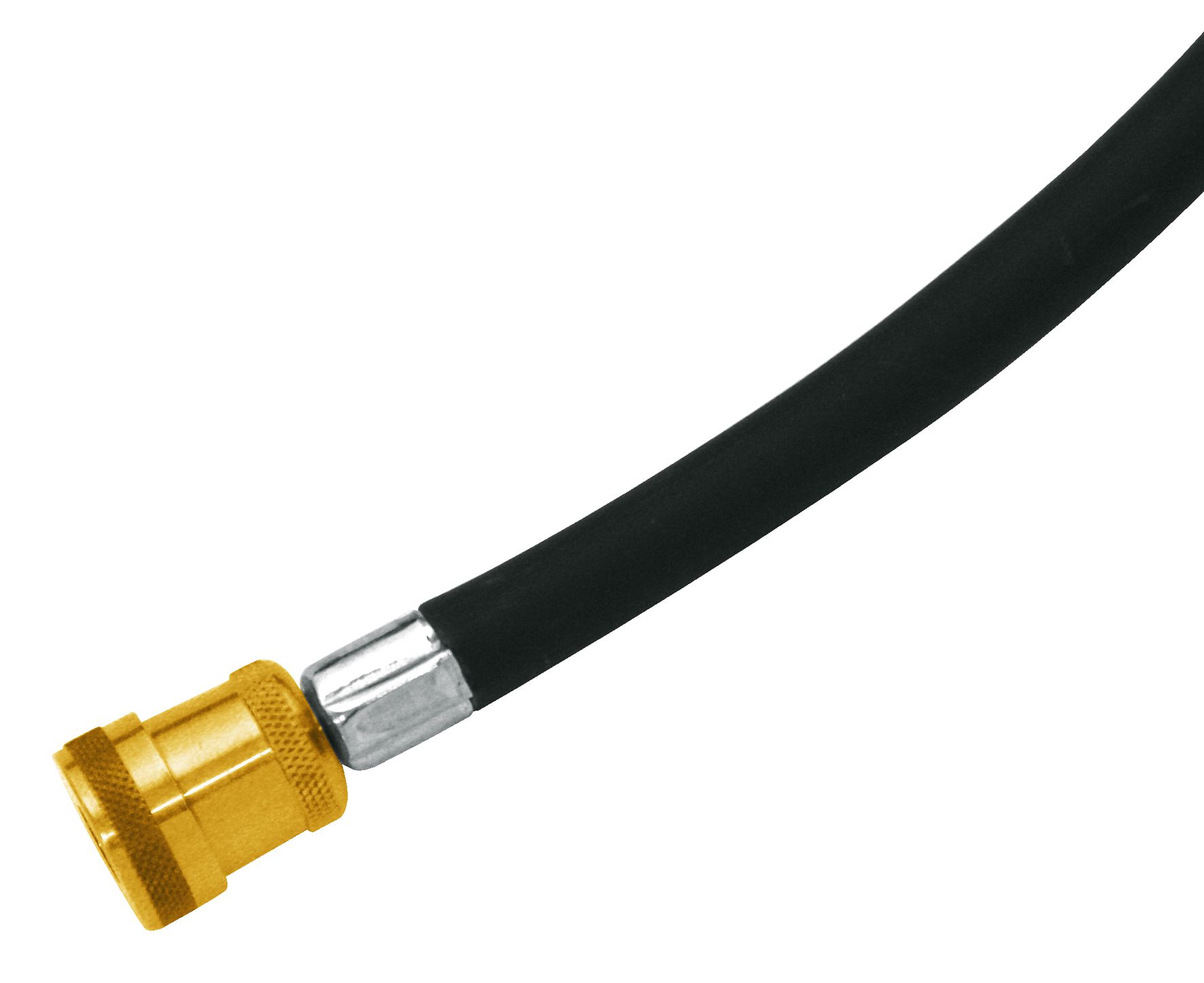 Pumpenschlauch für Rennkompressort mit Messingnippel / schwarz