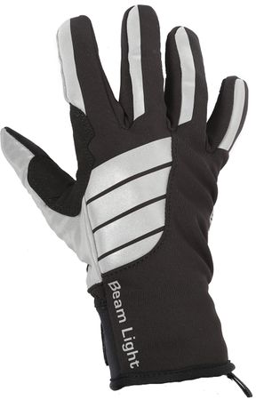 BEAM LIGHT 2.0 Unisex-Handschuhe / schwarz_silber / L
